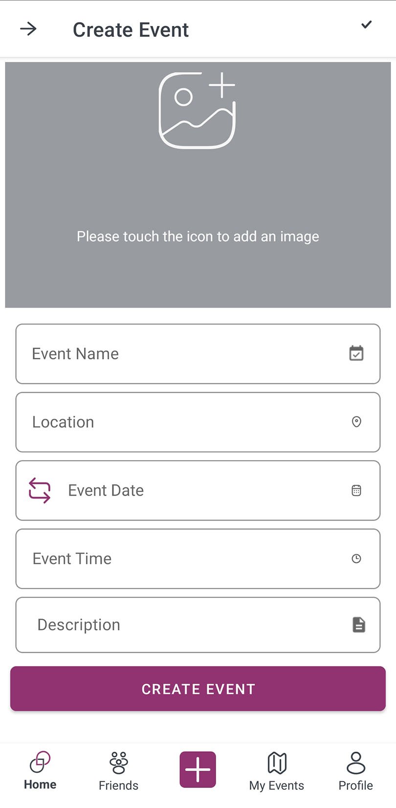 Interactive map showing local meetups and events